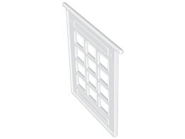 LEGO part Duplo Door / Window Pane 1 x 6 x 7 Hanging with 12 Panes (79789)