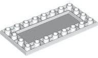 LEGO part Tile, Modified 4 x 8 Inverted with Studs on Edges 83496