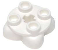 LEGO onderdeel Legs with Plate Round 2 x 2 and Axle Hole - 4 Feet 84867