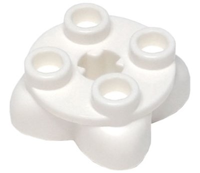 LEGO part Legs with Plate Round 2 x 2 and Axle Hole - 4 Feet (84867)
