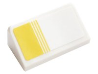 LEGO part Slope 30 1 x 2 x 2/3 with Yellow Stripes Pattern Model Left Side (Sticker) - Set 76897 85984pb295L