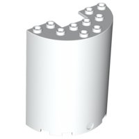 LEGO part Cylinder Half 3 x 6 x 6 with 1 x 2 Cutout (87926)
