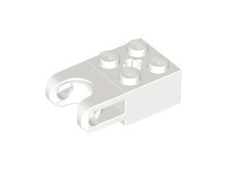 LEGO part Technic, Brick Modified 2 x 2 with Ball Socket and Axle Hole - Straight Forks with Round Ends and Open Sides (92013)