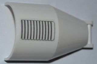 LEGO part Windscreen 6 x 4 x 2 Round with Bar Handle with Vent Pattern (Sticker) - Set 3367 (92279pb001)