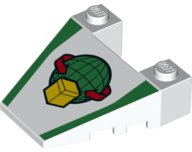 LEGO part Wedge 4 x 4 Taper with Stud Notches with Cargo Pattern (93348pb004)