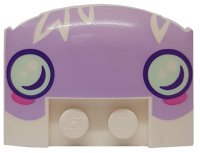 LEGO part Wedge 3 x 4 x 2/3 Triple Curved with Smiling Face Headlights Pattern 93604pb004