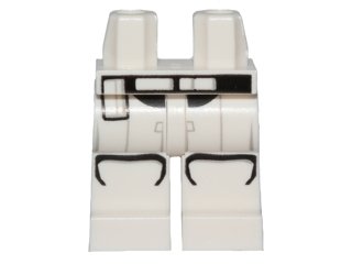 LEGO part Hips and Legs with SW Stormtrooper Ep. 7 Black and Gray Lines Armor Pattern (970c00pb0451)