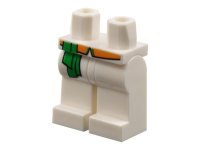 LEGO part Hips and Legs with Green Sash and Orange Belt Pattern 970c00pb0967