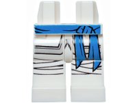 LEGO part Hips and Legs with Dark Azure Sash and Leg Wrappings Pattern 970c00pb0983
