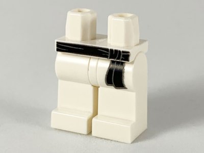 LEGO part Hips and Legs with Black Sash Tied on the Right Pattern (970c00pb1013)
