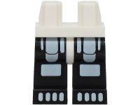 LEGO part Hips and Black Legs with White Minifigure Skeleton Thighs, Knees and Toes Pattern (BAM) 970c11pb56