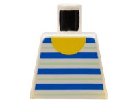 LEGO part Torso Horizontal Blue and Light Green Stripes Pattern 973pb0128