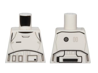 LEGO part Torso SW Armor Stormtrooper Ep. 7 with Black, Gray and Dark Gray Lines Pattern (973pb2129)