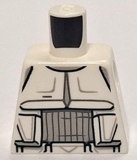 LEGO part Torso SW Detailed Armor Hoth Scout Trooper Light Bluish Gray Lines, Narrow Belt Pattern (973pb4505)