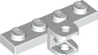 LEGO onderdeel Plate, Modified 1 x 4 with Tow Ball Socket, Flattened with Holes 98263