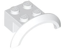 LEGO part Vehicle, Mudguard 4 x 2 1/2 x 1 with Arch Round (98282)