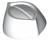 LEGO part Minifigure, Headgear Cap, Butcher / Food Service (98381)