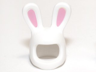 LEGO part Minifigure, Headgear Head Cover, Costume Bunny Ears with Bright Pink Auricles Pattern (99244pb01)