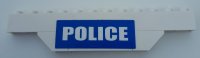 LEGO onderdeel Stickered Assembly 12 x 1 x 2 with White 'POLICE' on Blue Background Pattern (Sticker) - Set 7245 - 1 Brick 1 x 12, 1 Brick 1 x 4, 2 Slope, Inverted 45 2 x 1 BA164pb02