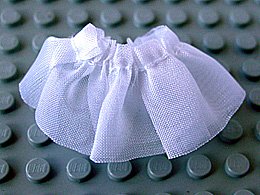 LEGO part Belville, Clothes Skirt Short, Sheer (skirt01)