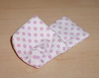 LEGO part Duplo, Cloth Sleeping Bag with Dark Pink Flowers Pattern sleepbag11