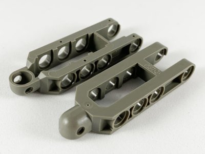LEGO part Technic, Steering Arm 6.5 x 2 with Tow Ball Socket Rounded, Un-Chamfered (32195a)