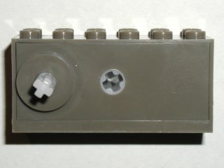 LEGO part Windup Motor 2 x 6 x 2 1/3 with Raised Shaft Base - Long Axle (Sports) (42073c02)