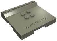 LEGO part Tile, Modified 6 x 6 x 2/3 with 4 Studs and Debossed Sports Logo 45522