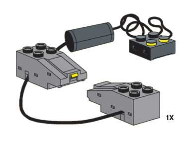 LEGO part Electric, Train Track Contacts with Wire and 2 x 2 x 2/3 Brick (5306c01)