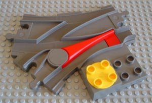 LEGO part Duplo, Train Track Switcher with 2 x 2 Studs (6379c01)