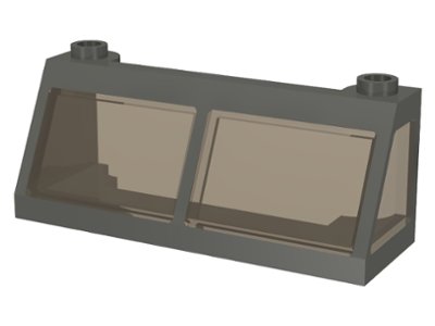 LEGO part Windscreen 2 x 6 x 2 Train with Fixed Trans-Brown Glass (6567c02)