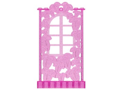 LEGO onderdeel Belville Wall, Ivy Wall with Window 1 x 8 x 12 (33217)