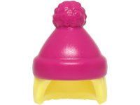 LEGO part Minifigure, Hair Combo, Hair with Hat, Straight Shoulder Length with Molded Magenta Stocking Cap Pattern (BAM) 68502pb03