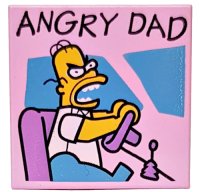 LEGO part Carreau 2 x 2 avec Motif 'ANGRY DAD' 3068pb0920