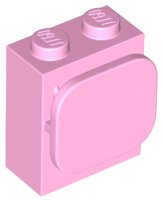 LEGO part Brick, Modified 1 x 2 x 2 with Paper / Photo Holder 37452