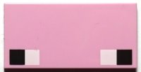 LEGO part Tile 2 x 4 with 2 White and Black Squares Pattern (Minecraft Pig Eyes) 87079pb0696