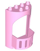 LEGO part Duplo Wall 4 x 3 x 5 Curved Turret with Balcony - Castle (98236)
