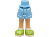 LEGO part Mini Doll Hips and Shorts with Molded Medium Tan Legs and Printed Lime Shoes with White Laces, Soles and Socks Pattern - Thin Hinge 1826cc00pb004