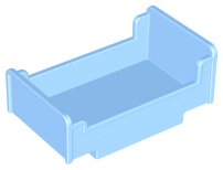 LEGO part Duplo, Furniture Bed 3 x 5 x 1 2/3 (4895)