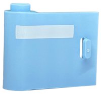 LEGO part Door 1 x 3 x 2 Left - Open Between Top and Bottom Hinge with Horizontal White Stripe Pattern 92262pb004
