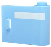 LEGO part Door 1 x 3 x 2 Right - Open Between Top and Bottom Hinge with Horizontal White Stripe Pattern 92263pb004