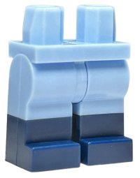 LEGO part Hips and Legs with Molded Dark Blue Lower Legs / Boots Pattern 970c00pb0537