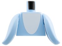 LEGO part Torso Dolphin with White Ventral Patch Pattern / Bright Light Blue Fins 973pb6432c01
