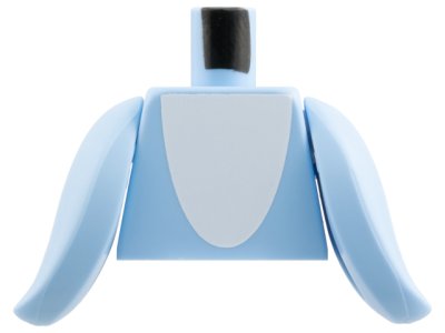 LEGO part Torso Dolphin with White Ventral Patch Pattern / Bright Light Blue Fins (973pb6432c01)