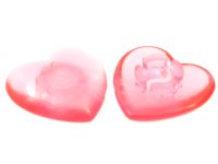 LEGO part Clikits, Icon Heart 2 x 2 Small with Pin, Polished (Transparent Colors Only) 46277