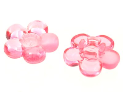 LEGO onderdeel Clikits, Icon Flower 5 Petals 2 x 2 Small with Pin, Polished (Transparent Colors Only) (46279)
