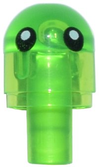 LEGO part Bar with Light Cover (Bulb) / Bionicle Barraki Eye with Black Eyes and White Pupils Pattern (Z-Blob) 58176pb01