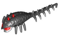 LEGO part Hero Factory Gehirn mit gegossenen Hart-Kunststoff-Roten Augen und Spitzen-Muster - Flexibles Gummi 11164pb01