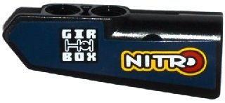 LEGO part Technic, Panel Fairing #22 Very Small Smooth, Side A with 'NITRO' and 'GIR BOX' Pattern (Sticker) - Set 42033 (11947pb011)