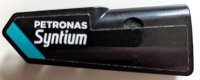 LEGO part Technic, Panel Fairing #22 Very Small Smooth, Side A with White 'PETRONAS Syntium' and Dark Turquoise Stripe Pattern (Sticker) - Set 42165 11947pb104